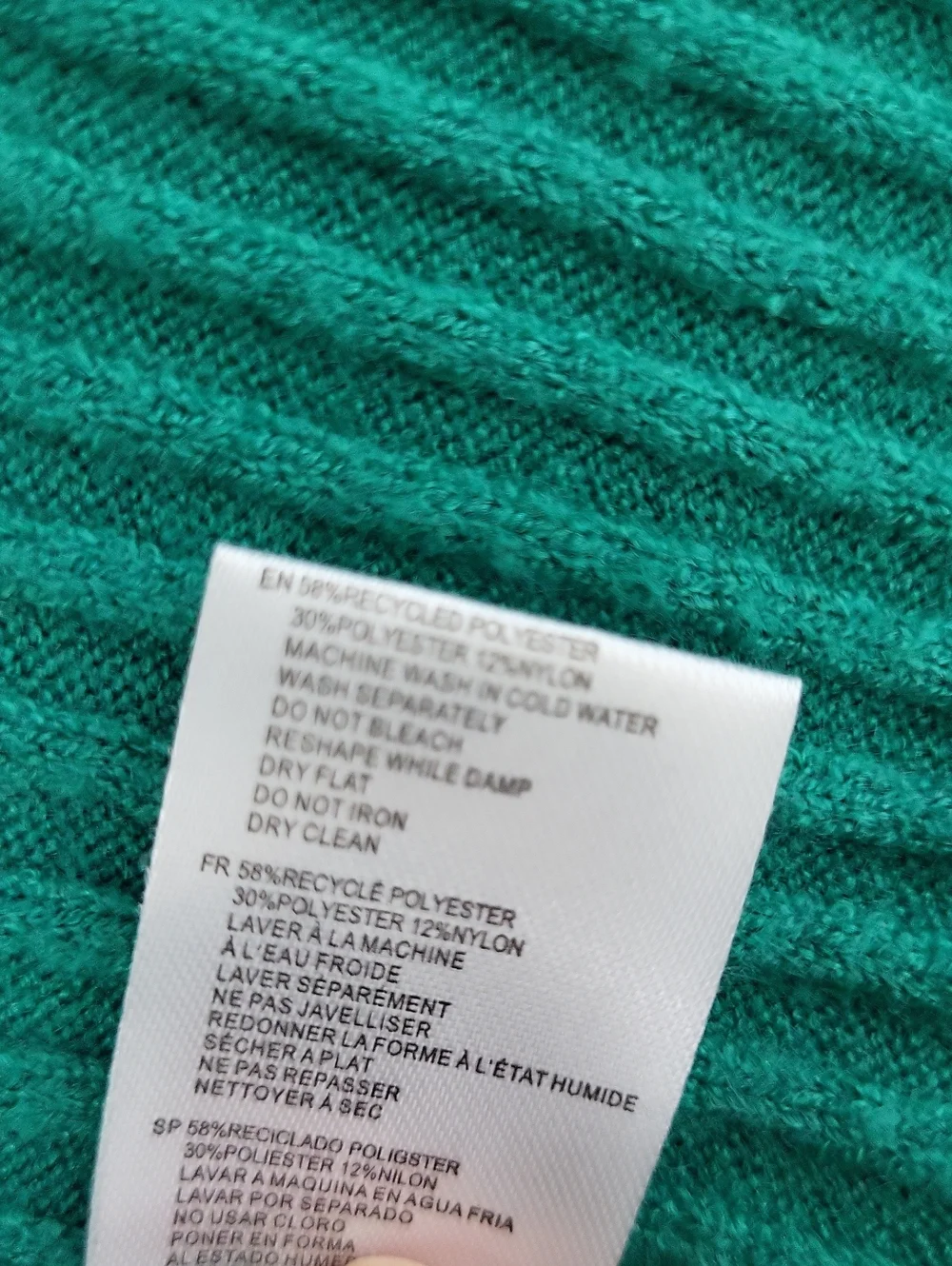 Saturday Sunday Anthropologie Teal Ribbed Knit Midi Skirt. Size L - Picture 12 of 12